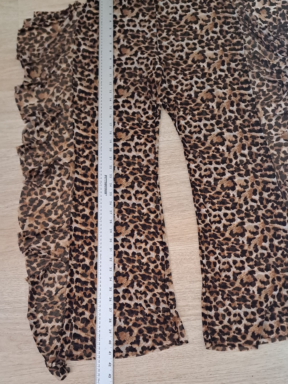 Leopard Print Flared Pants in Brown - Picture 5 of 10